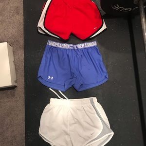 Running Athletic Shorts Bundle Nike & Under Armour